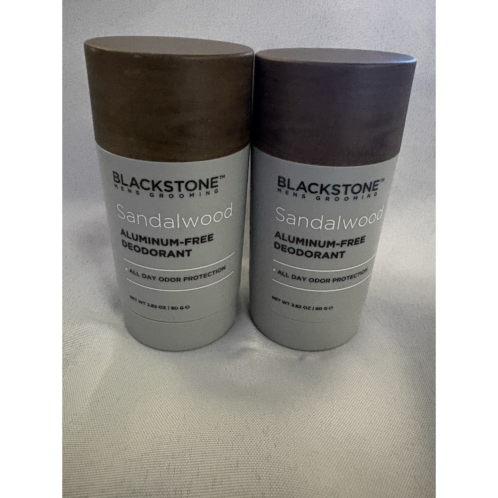 NEW Blackstone Men's Grooming Sandalwood Aluminum-Free Deodorant 2.82 oz 2 Pack